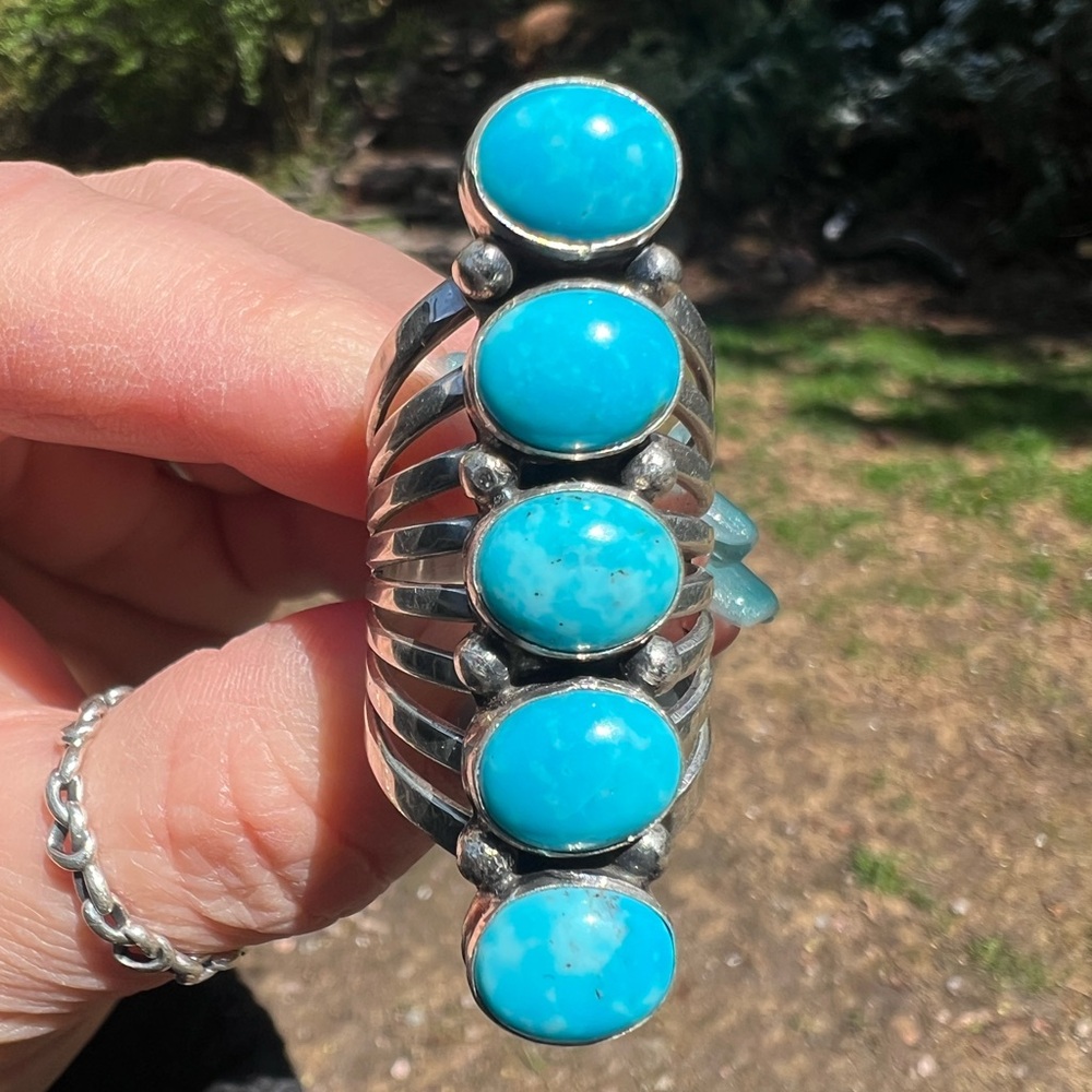 Native American Turquoise Saddle Ring